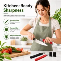 🍂 FALL SALE 2026 🍂 2 Count Professional Kitchen Knife Sharpener – Restore Dull Blades Fast thumbnail 8