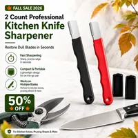 🍂 FALL SALE 2026 🍂 2 Count Professional Kitchen Knife Sharpener – Restore Dull Blades Fast thumbnail 1
