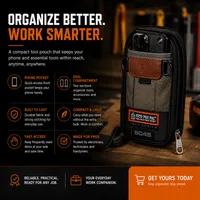 🍂 Limited Fall 2026 – Compact Technician Tool Pouch with Phone Pocket & Dual-Layer Storage thumbnail 8