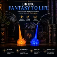 🔥 HOT SALE 🐉| 3D Fire-Breathing Dragon LED Display – Fantasy Bookshelf Decor with Glowing Flame thumbnail 2