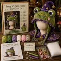 🔥LAST DAY 50% OFF - 🧵Fantasy Hood Hat DIY Crochet Kit – Create Your Own Magical Wearable Character Hat🎁Beginner Frien thumbnail 5