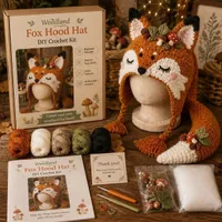 🔥LAST DAY 50% OFF - 🧵Fantasy Hood Hat DIY Crochet Kit – Create Your Own Magical Wearable Character Hat🎁Beginner Frien thumbnail 6