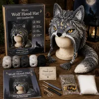 🔥LAST DAY 50% OFF - 🧵Fantasy Hood Hat DIY Crochet Kit – Create Your Own Magical Wearable Character Hat🎁Beginner Frien thumbnail 7