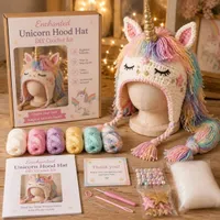 🔥LAST DAY 50% OFF - 🧵Fantasy Hood Hat DIY Crochet Kit – Create Your Own Magical Wearable Character Hat🎁Beginner Frien thumbnail 8
