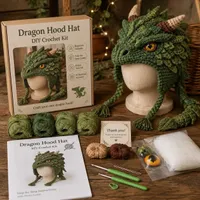 🔥LAST DAY 50% OFF - 🧵Fantasy Hood Hat DIY Crochet Kit – Create Your Own Magical Wearable Character Hat🎁Beginner Frien thumbnail 4