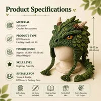 🔥LAST DAY 50% OFF - 🧵Fantasy Hood Hat DIY Crochet Kit – Create Your Own Magical Wearable Character Hat🎁Beginner Frien thumbnail 3