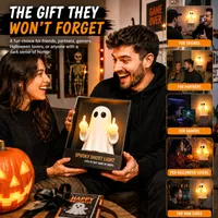 👻 Cute by Day. Rude by Night🎃👻 Spooky Ghost Middlefinget Wall Light 💡 — Up to 60% OFF ‼️ thumbnail 7