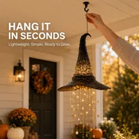 🔥 Last Day 50% OFF🔥🎩Lighted Witch Hat Hanging Chime thumbnail 4