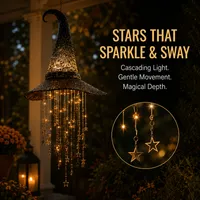 🔥 Last Day 50% OFF🔥🎩Lighted Witch Hat Hanging Chime thumbnail 1