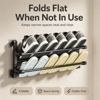 👟 Foldable Wall Shoe Rack – Save Space & Stay Organized | 50% OFF 🔥 thumbnail 3