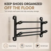 👟 Foldable Wall Shoe Rack – Save Space & Stay Organized | 50% OFF 🔥 thumbnail 1