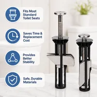 🚽 Heavy-Duty Toilet Seat Locking Bolt Kit – Stop Wobble & Loose Seats | 50% OFF thumbnail 4