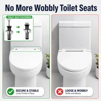 🚽 Heavy-Duty Toilet Seat Locking Bolt Kit – Stop Wobble & Loose Seats | 50% OFF thumbnail 2