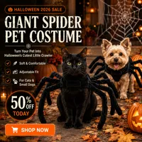 🕷️ Giant Spider Pet Costume – Halloween 2026 Edition🎃 thumbnail 1