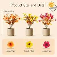 🔥LAST DAY 50% OFF - 4Pcs Colorful Fall Fake Flowers - UV Resistant  Artificial Outdoor Plants for Halloween Porch Decor thumbnail 9
