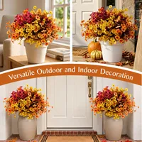 🔥LAST DAY 50% OFF - 4Pcs Colorful Fall Fake Flowers - UV Resistant  Artificial Outdoor Plants for Halloween Porch Decor thumbnail 6