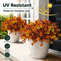 🔥LAST DAY 50% OFF - 4Pcs Colorful Fall Fake Flowers - UV Resistant  Artificial Outdoor Plants for Halloween Porch Decor thumbnail 1