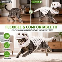 🎃 Glow-in-the-Dark Dinosaur Skeleton Pet Costume | Halloween 2026 thumbnail 5