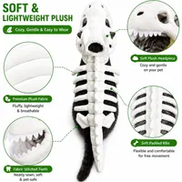 🎃 Glow-in-the-Dark Dinosaur Skeleton Pet Costume | Halloween 2026 thumbnail 4