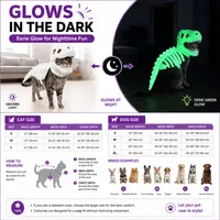 🎃 Glow-in-the-Dark Dinosaur Skeleton Pet Costume | Halloween 2026 thumbnail 6
