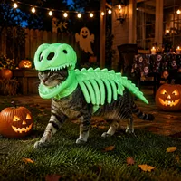 🎃 Glow-in-the-Dark Dinosaur Skeleton Pet Costume | Halloween 2026 thumbnail 8