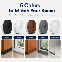 16.4Ft Door Weather Stripping | Adhesive Draft Stopper Seal Strip for Doors, Windows & Shower Doors thumbnail 6