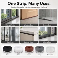 16.4Ft Door Weather Stripping | Adhesive Draft Stopper Seal Strip for Doors, Windows & Shower Doors thumbnail 2