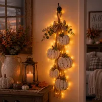 🔥 Last Day 60% OFF – Rustic White Pumpkin Swag for Fall Door & Wall Decor thumbnail 3