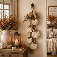 🔥 Last Day 60% OFF – Rustic White Pumpkin Swag for Fall Door & Wall Decor thumbnail 13