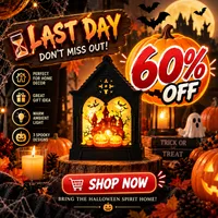 🔥 LAST DAY 60% OFF – Halloween Light-Up Haunted House Lantern thumbnail 1