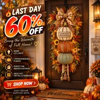 🔥 LAST DAY 60% OFF - 🏡🎃Lighted Stacked Pumpkin Fall Door Decor with 3 Seasonal Plaques thumbnail 1