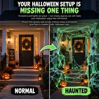 🎃 2026 HALLOWEEN SALE🎃💞56K+ SOLD‼️🕸️Glow-in-the-Dark Halloween Spider Web – Haunted House Stretch Decor 🕸️ thumbnail 4