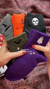 🎃 Halloween Embroidered Crew Socks thumbnail 3
