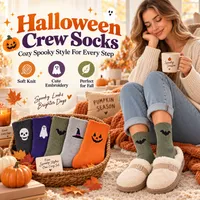 🎃 Halloween Embroidered Crew Socks thumbnail 1