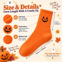 🎃 Halloween Embroidered Crew Socks thumbnail 4