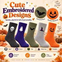 🎃 Halloween Embroidered Crew Socks thumbnail 5