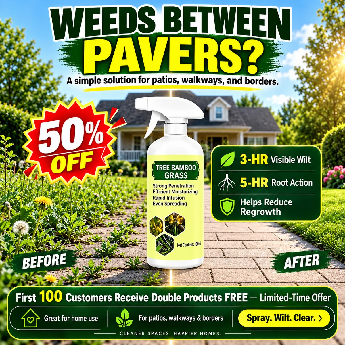 🔥2026 SALE - Fast-Acting Natural Weed & Grass Killer Spray - Image 1