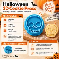 🎃💀 NOW 50% OFF! Halloween Mini Skull Cake Mold – Sweet and spooky Halloween baked goods 🧁🖤 thumbnail 8