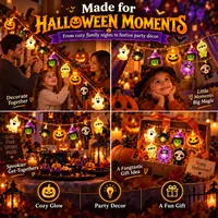 👻 Halloween String Lights — Glowing Ghost, Pumpkin & Maple Leaf Decor for Indoor & Outdoor Scenes thumbnail 8