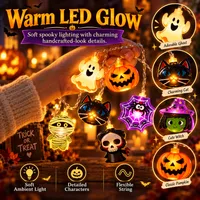 👻 Halloween String Lights — Glowing Ghost, Pumpkin & Maple Leaf Decor for Indoor & Outdoor Scenes thumbnail 6