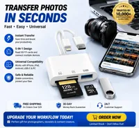 Hot💥Limited-time 50% discount🔌 5-in-1 SD Card Reader for iPhone & USB-C – Fast Photo & Video Transfer Adapter thumbnail 1