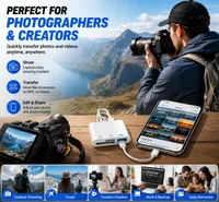 Hot💥Limited-time 50% discount🔌 5-in-1 SD Card Reader for iPhone & USB-C – Fast Photo & Video Transfer Adapter thumbnail 4