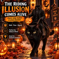 🐱BUY 2 FREE SHIPPING 👻 Funny Pet Rider Costume Collection thumbnail 7