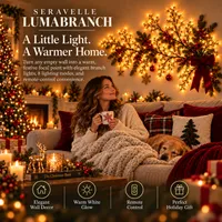 ✨ Bring Home the Glow of Christmas — Elegant Warm White Branch Lights 8 Lighting Modes thumbnail 1
