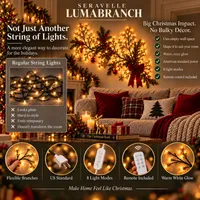 ✨ Bring Home the Glow of Christmas — Elegant Warm White Branch Lights 8 Lighting Modes thumbnail 6
