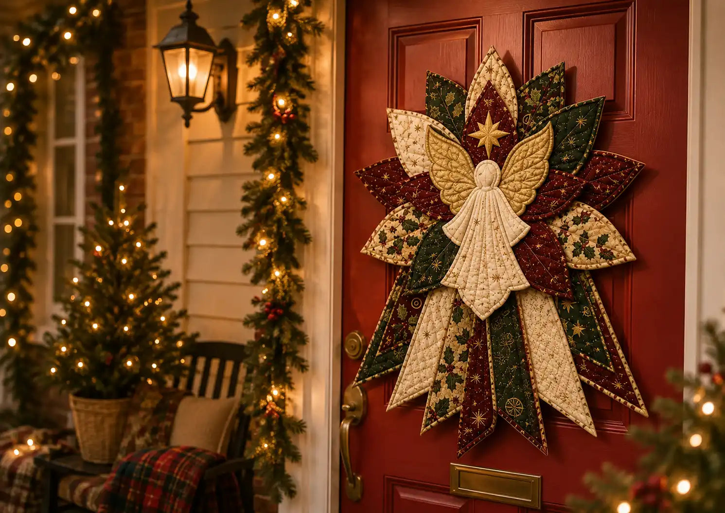 Christmas quilted decoration sewing process