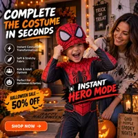 🎃💀 NOW 50% OFF‼️💞56K+ SOLD!🕷️Spider Hero Stretch Mask – Halloween Costume Hood 🦹 thumbnail 4