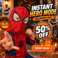 🎃💀 NOW 50% OFF‼️💞56K+ SOLD!🕷️Spider Hero Stretch Mask – Halloween Costume Hood 🦹 thumbnail 1