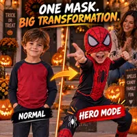 🎃💀 NOW 50% OFF‼️💞56K+ SOLD!🕷️Spider Hero Stretch Mask – Halloween Costume Hood 🦹 thumbnail 3