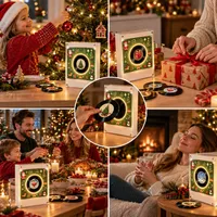 🎄Christmas Vinyl Music Player with 9 Mini Records 🎶 thumbnail 2